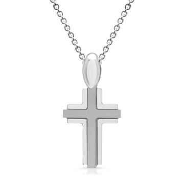 Cruz de plata con grabado - 1407